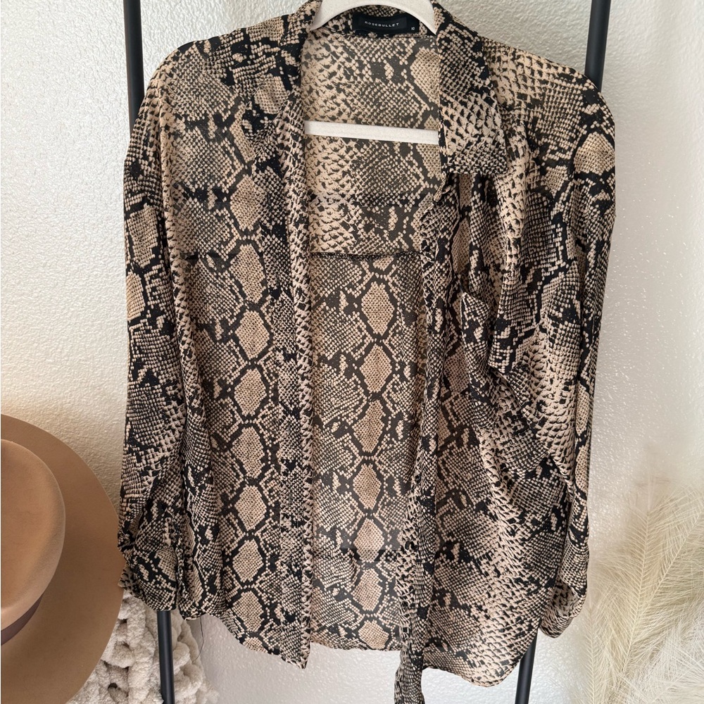 Sheer Button-up Blouse